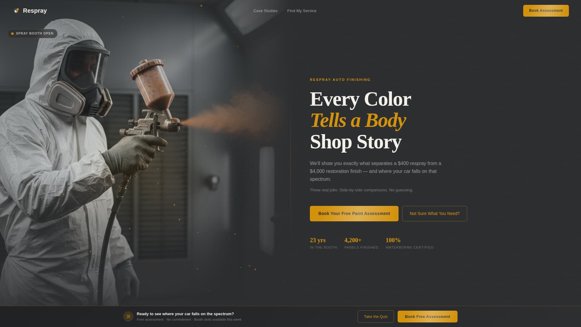 Respray - Precision Automotivepainter Landing Page Template