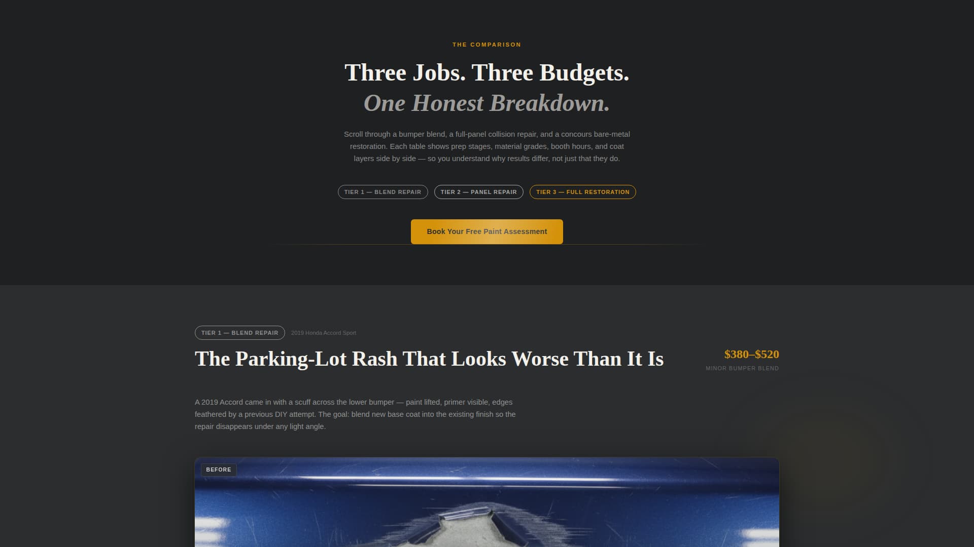 Respray - Precision Automotivepainter Landing Page Template