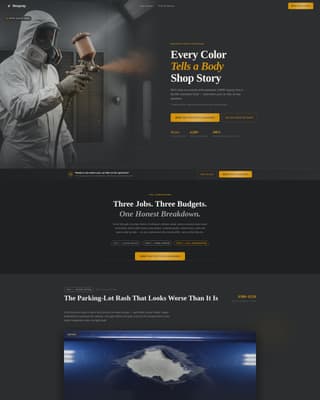 Respray - Precision Automotivepainter Landing Page Template