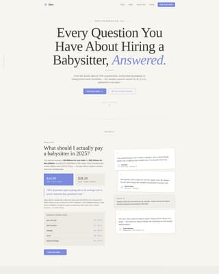 Babysitter Booking Website Template