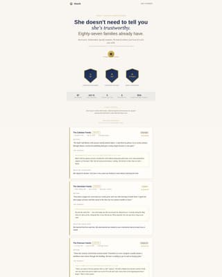 Vouch - Trusted Babysitter Landing Page Template