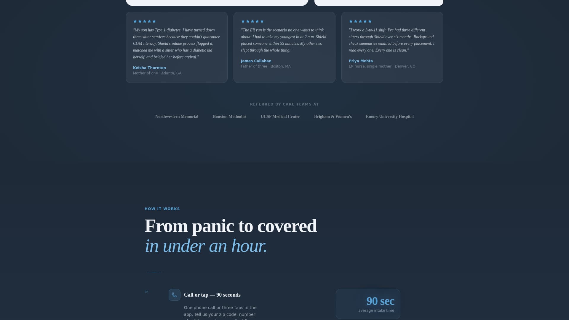 Shield - Trusted Babysitting Landing Page Template