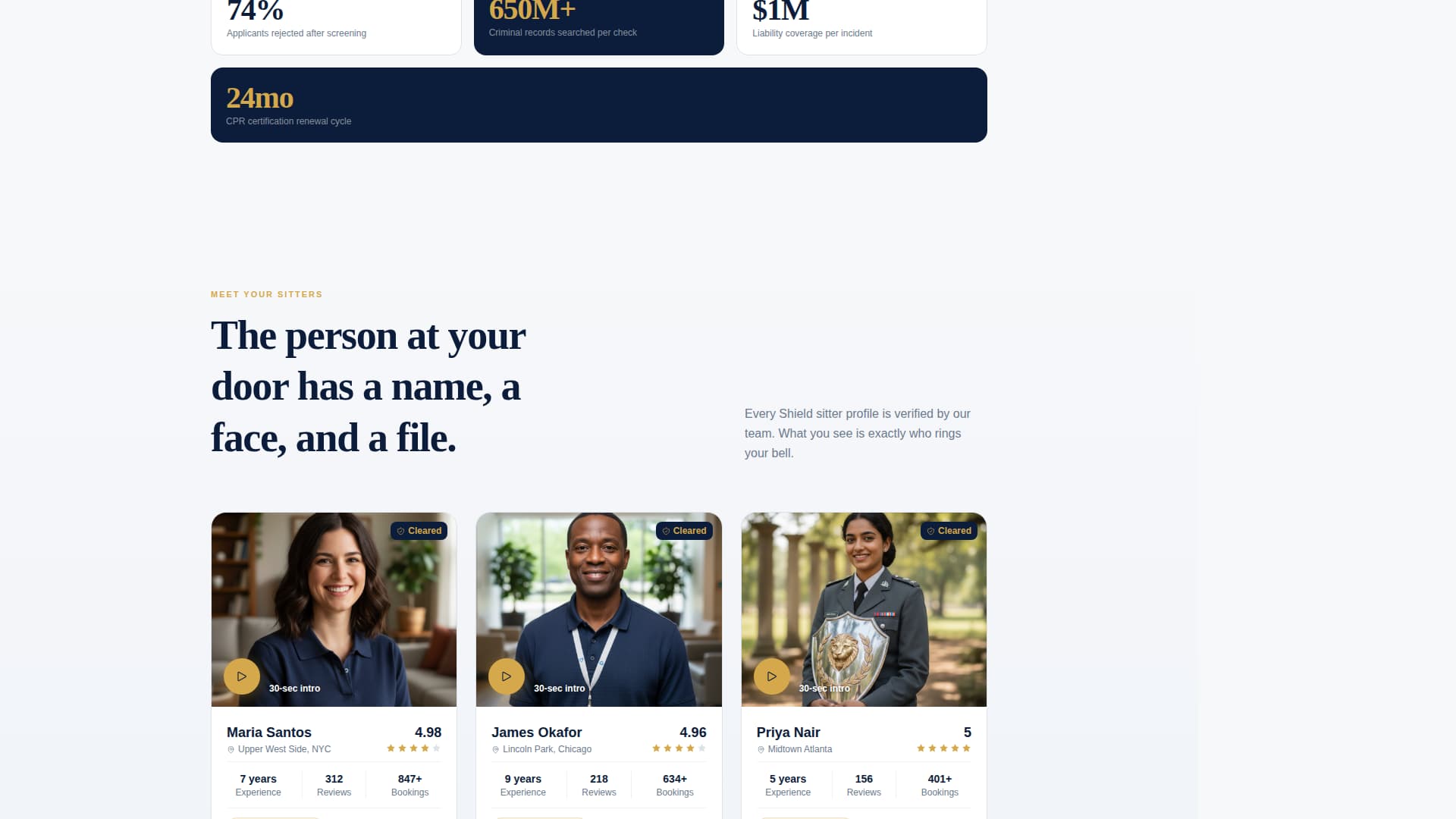 Babysitting Service Marketing Booking Website Template