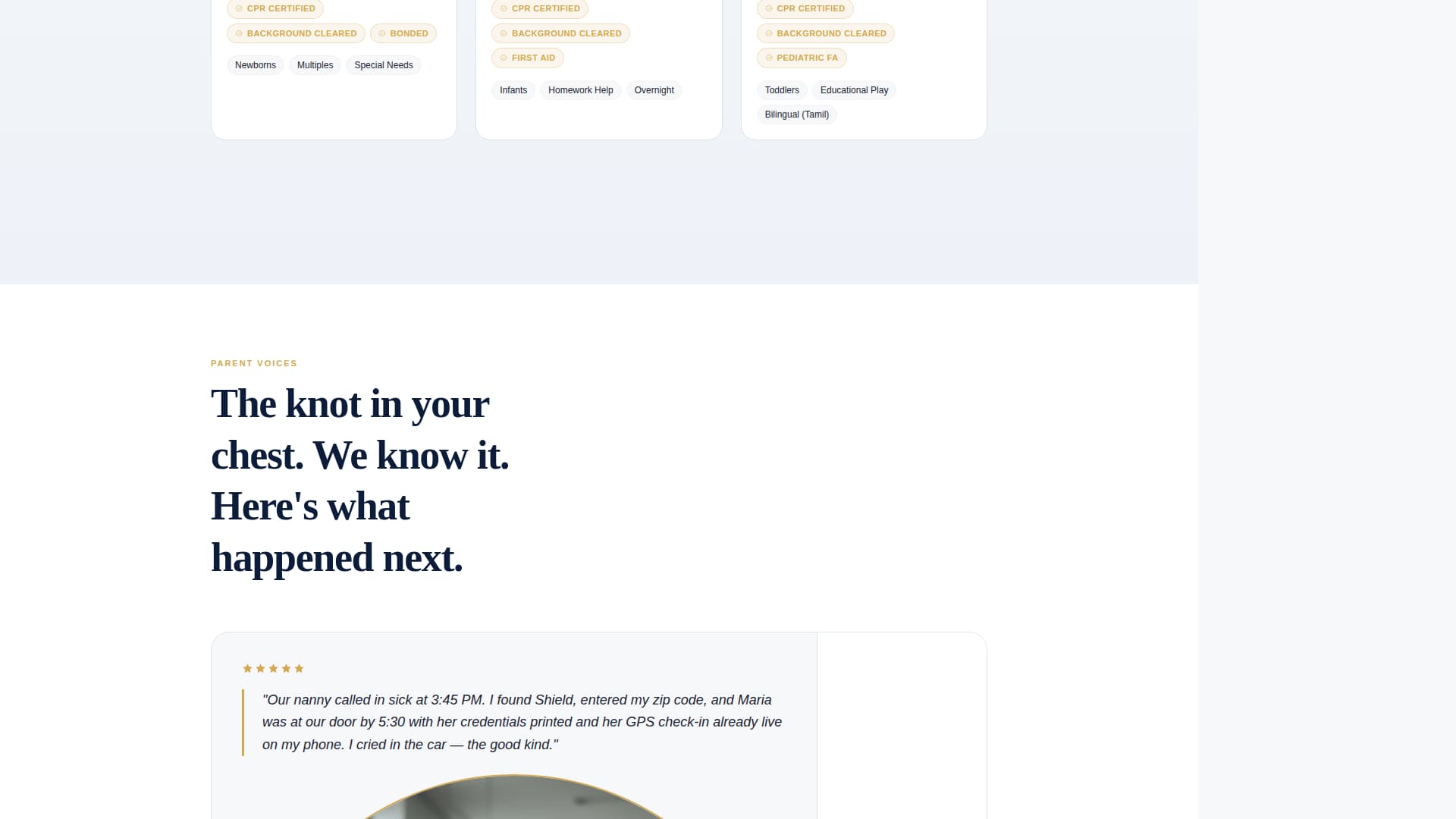 Babysitting Service Marketing Booking Website Template