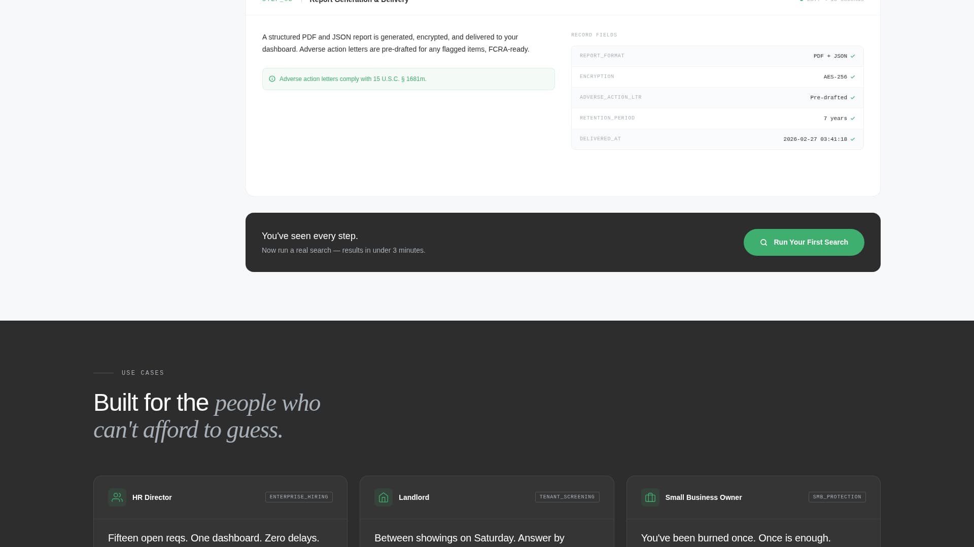 Verify - Trusted Backgroundcheck Landing Page Template