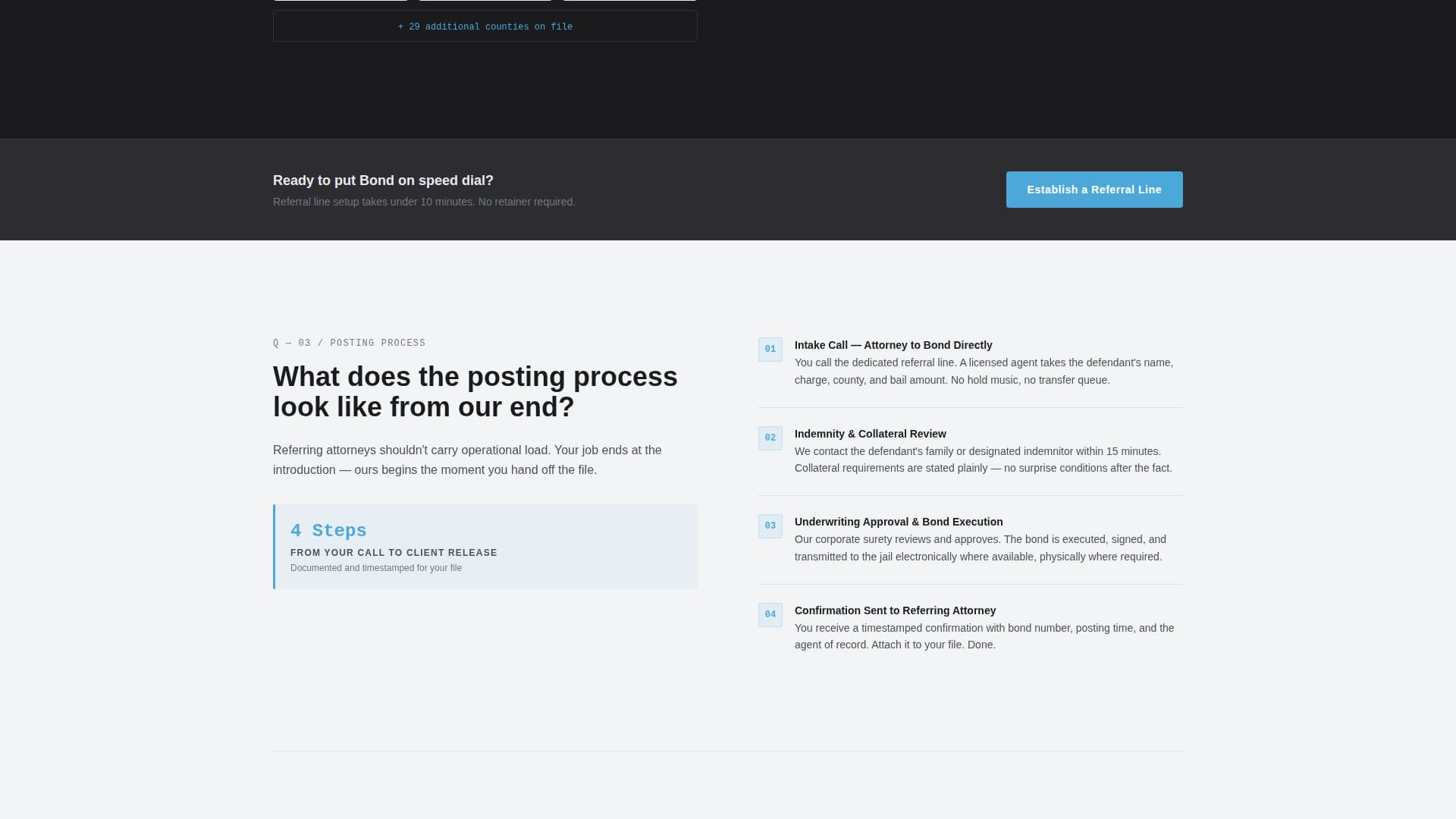 Bond - Precision Bondsman Landing Page Template
