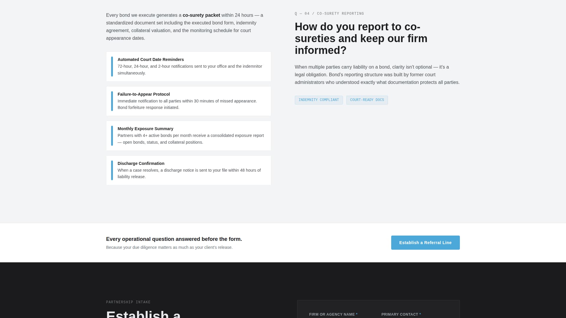 Bond - Precision Bondsman Landing Page Template