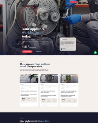 Repairhub - Reliable Appliancerepair Landing Page Template