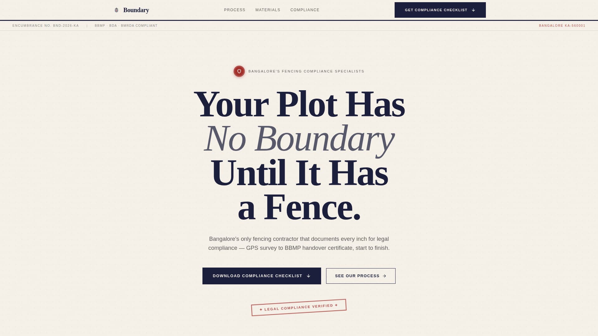 Boundary - Authoritative Fencing Landing Page Template