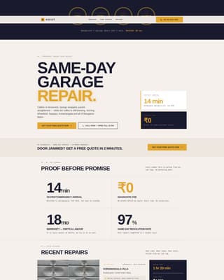 Hoist — Authoritative Garage-Door Installation Landing Page Template
