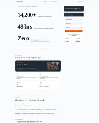 Monsoon - Editorial Guttercleaning Landing Page Template