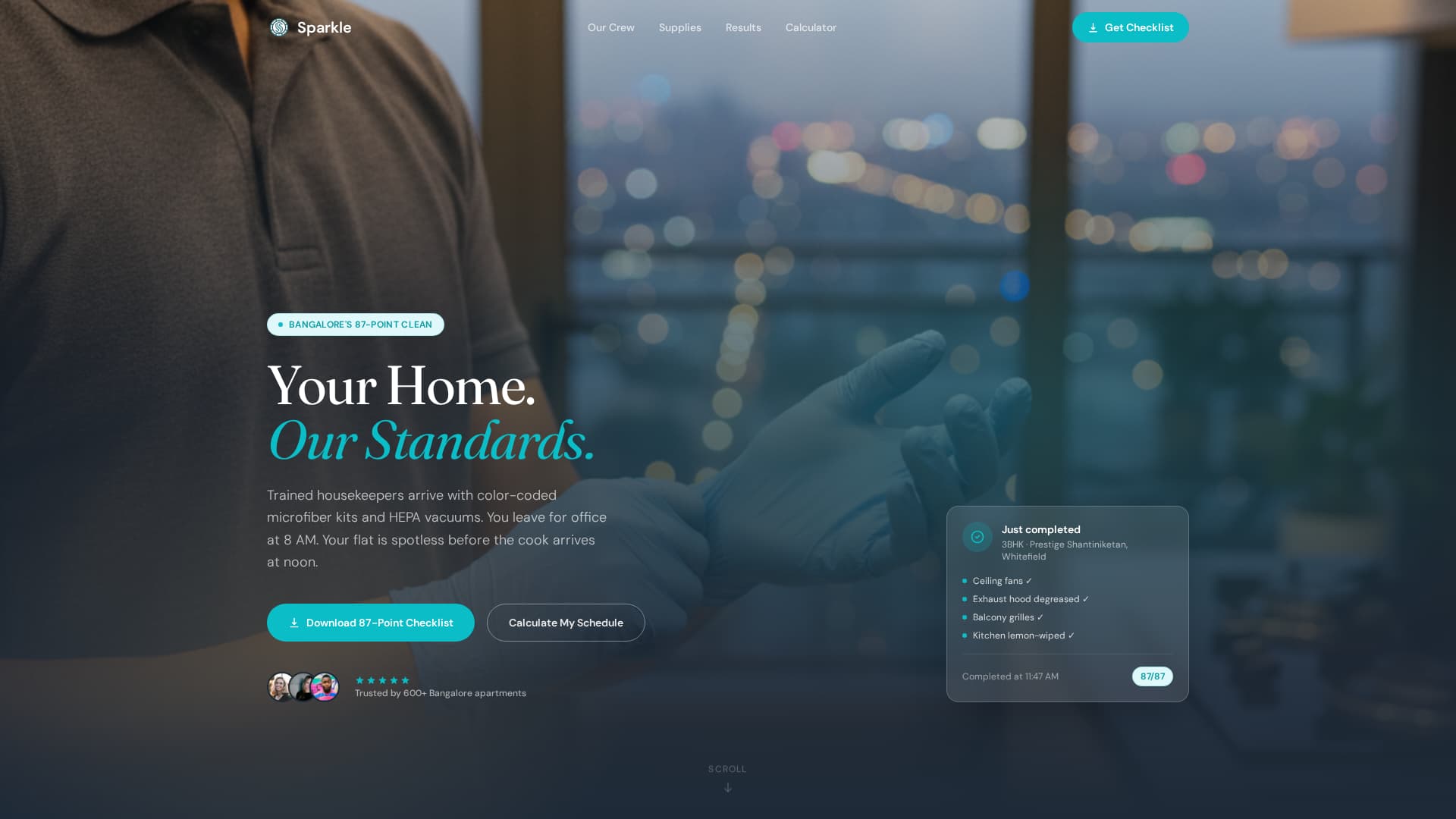 Sparkle - Trusted Cleaning Landing Page Template