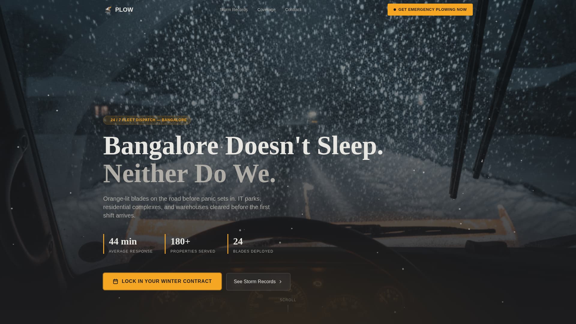 Plow - Reliable Snowremoval Landing Page Template