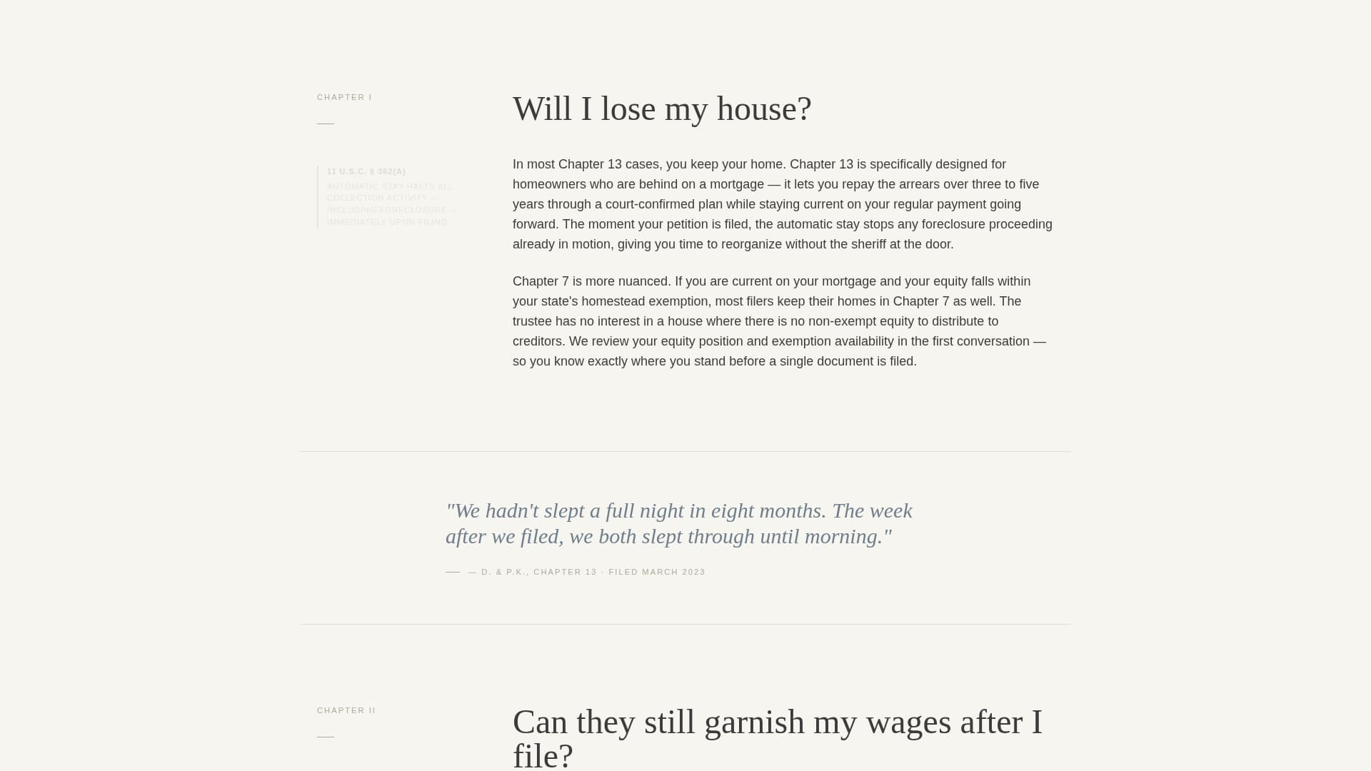 Discharge - Authoritative Bankruptcy Landing Page Template