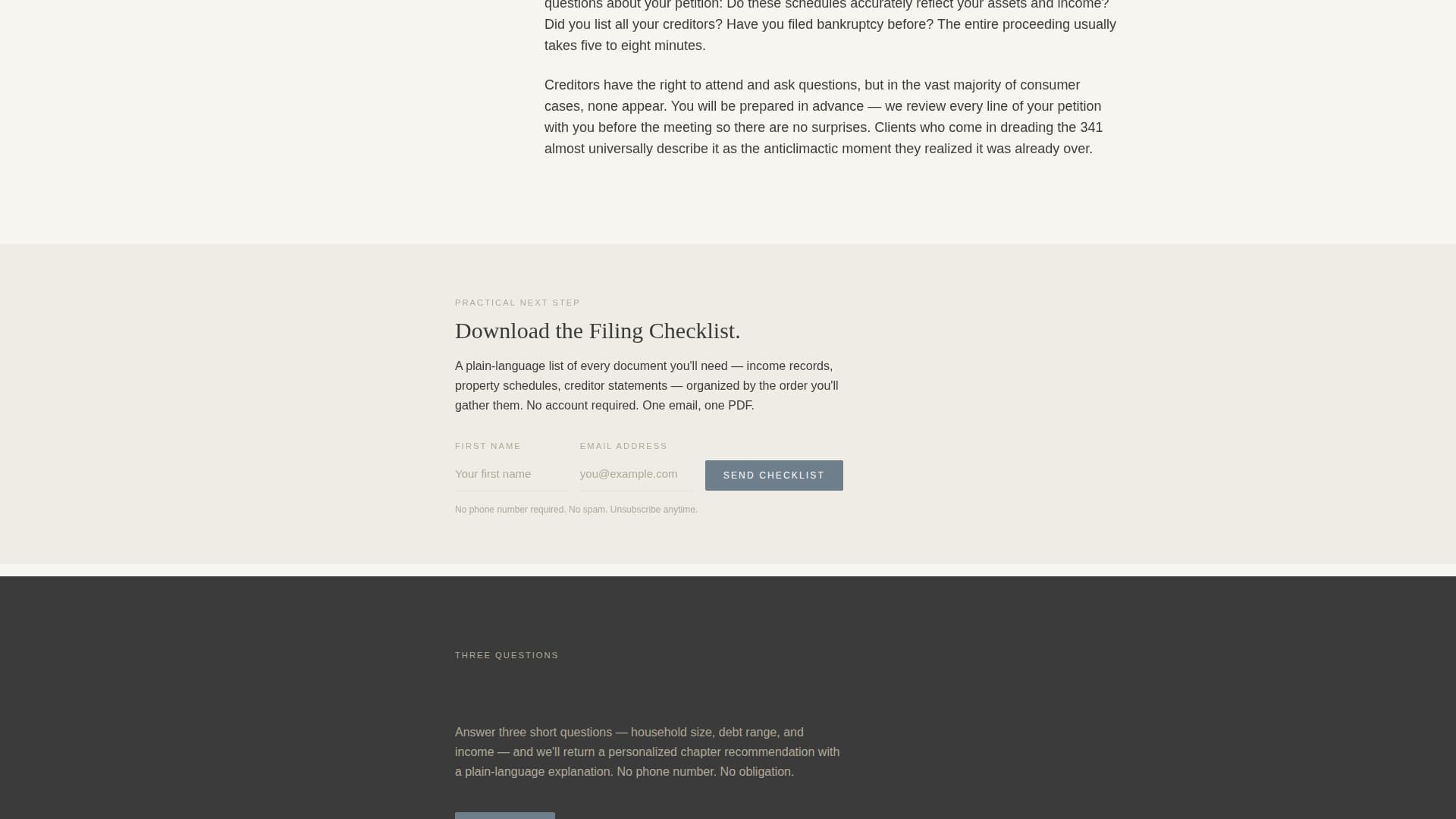 Discharge - Authoritative Bankruptcy Landing Page Template