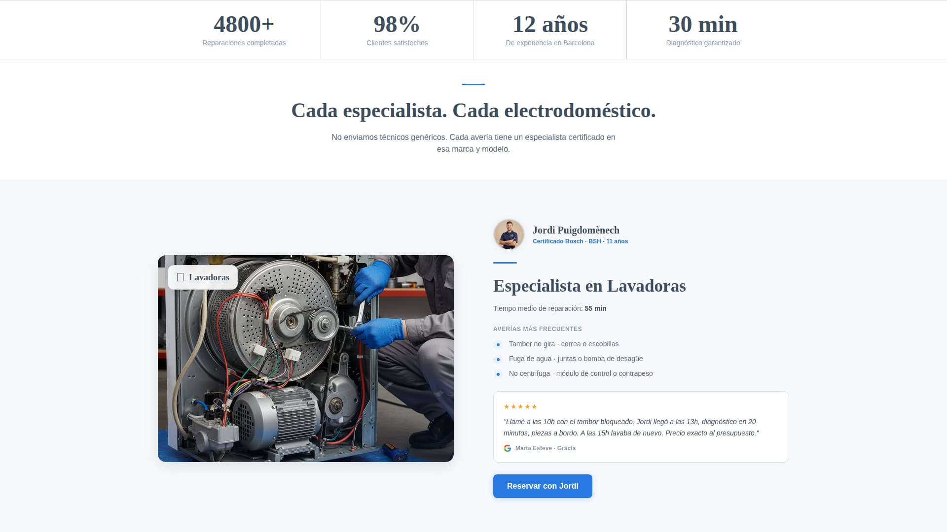 Repara - Trusted Appliance Landing Page Template