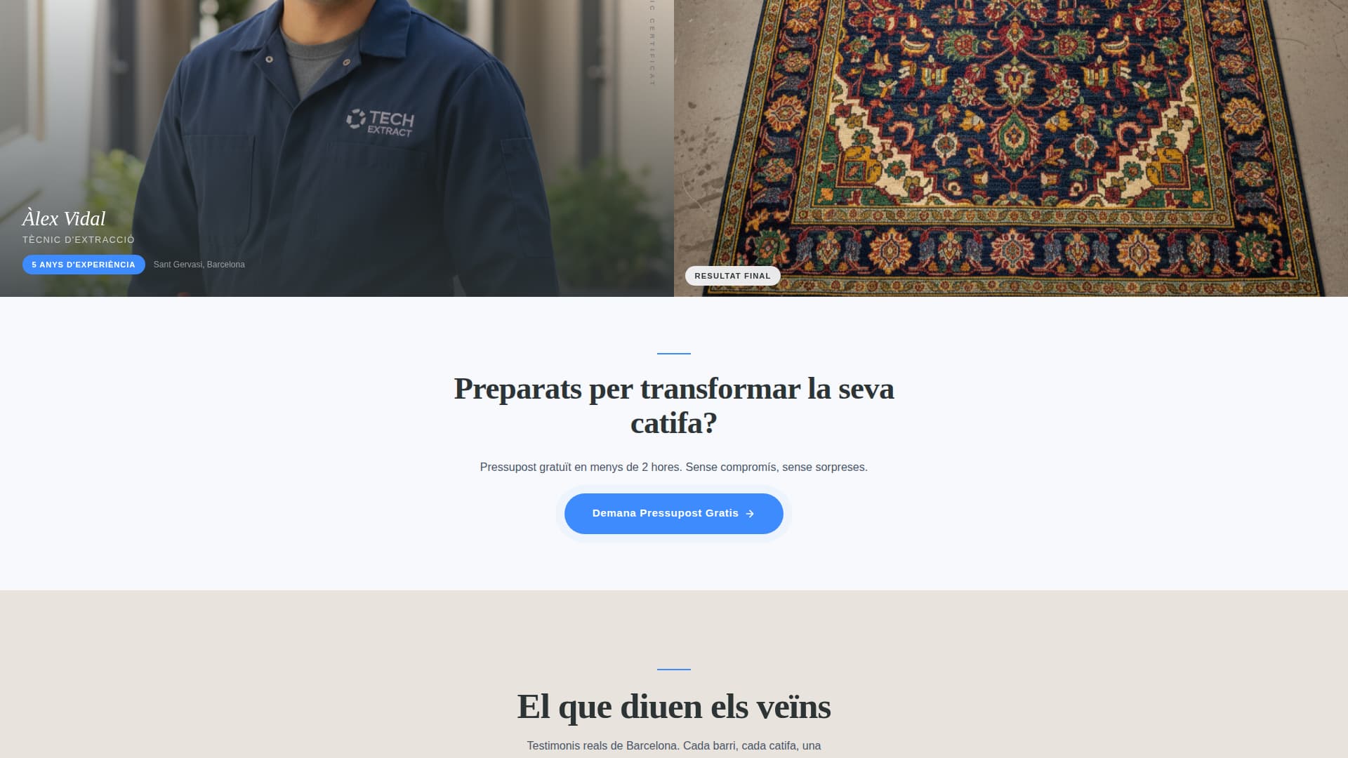 Neteja - Trusted Carpetcleaning Landing Page Template