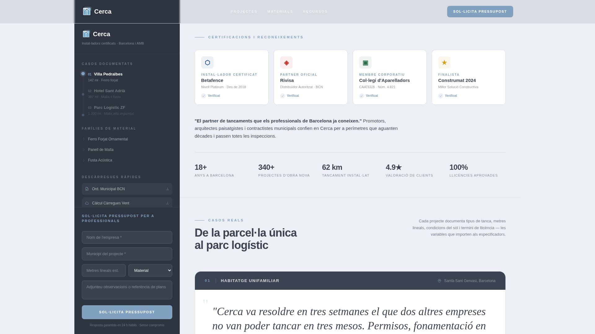 Cerca - Professional Fencing Landing Page Template