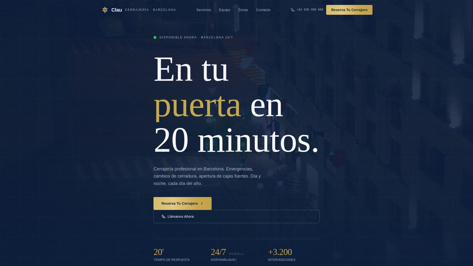 Clau - Trusted Locksmith Landing Page Template