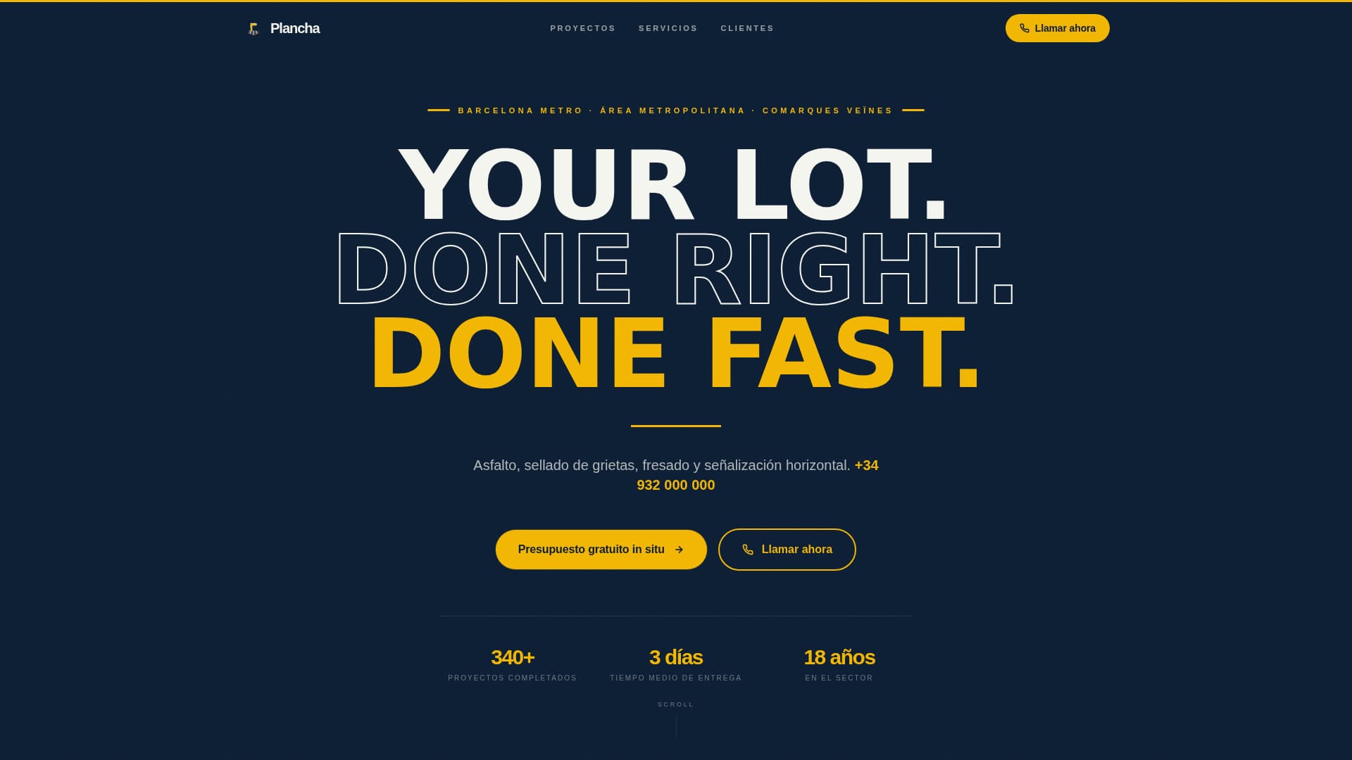 Plancha - Precision Paving Landing Page Template