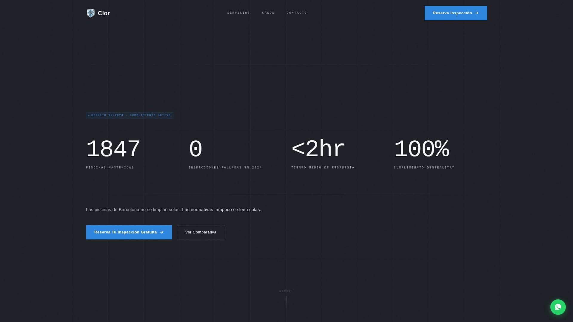 Clor - Compliant Poolcleaning Landing Page Template