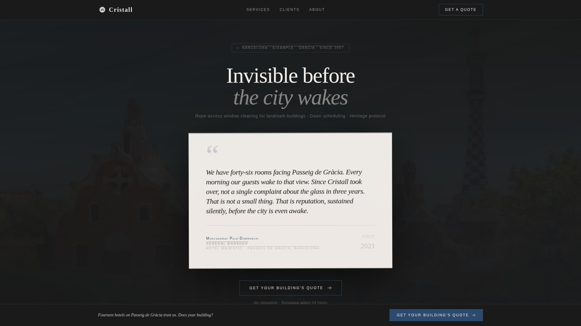 Cristall - Executive Windowcleaning Landing Page Template