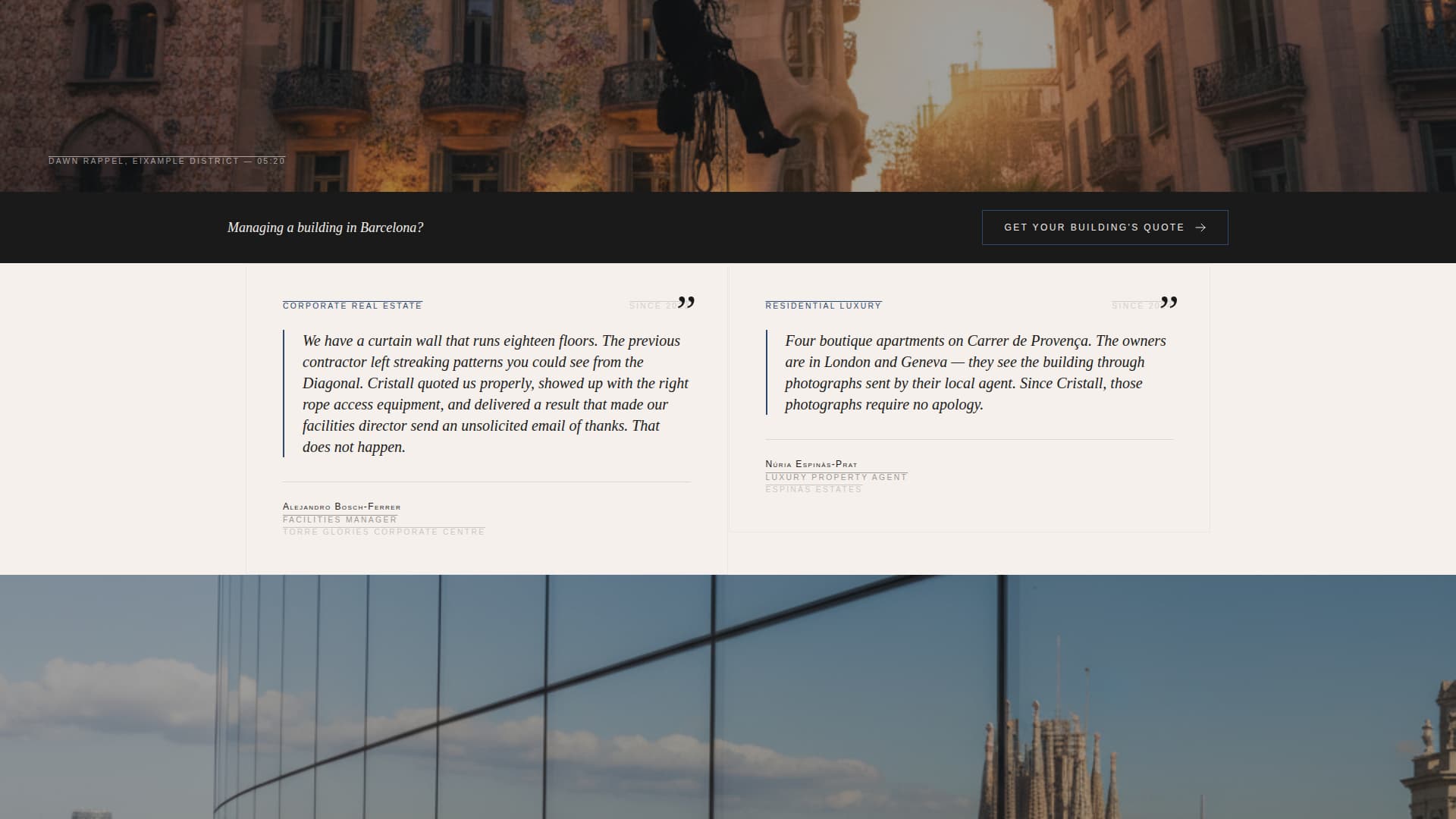 Cristall - Executive Windowcleaning Landing Page Template