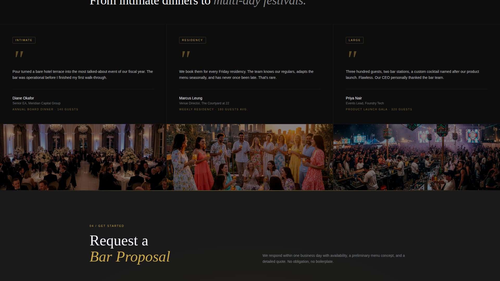 Pour - Elite Bartender Landing Page Template