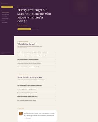 Pour - Authoritative Bartender Landing Page Template