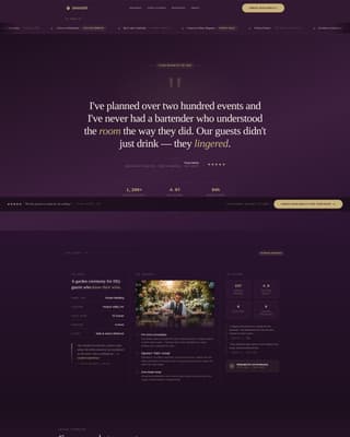 Shaker - Compelling Bartender Landing Page Template