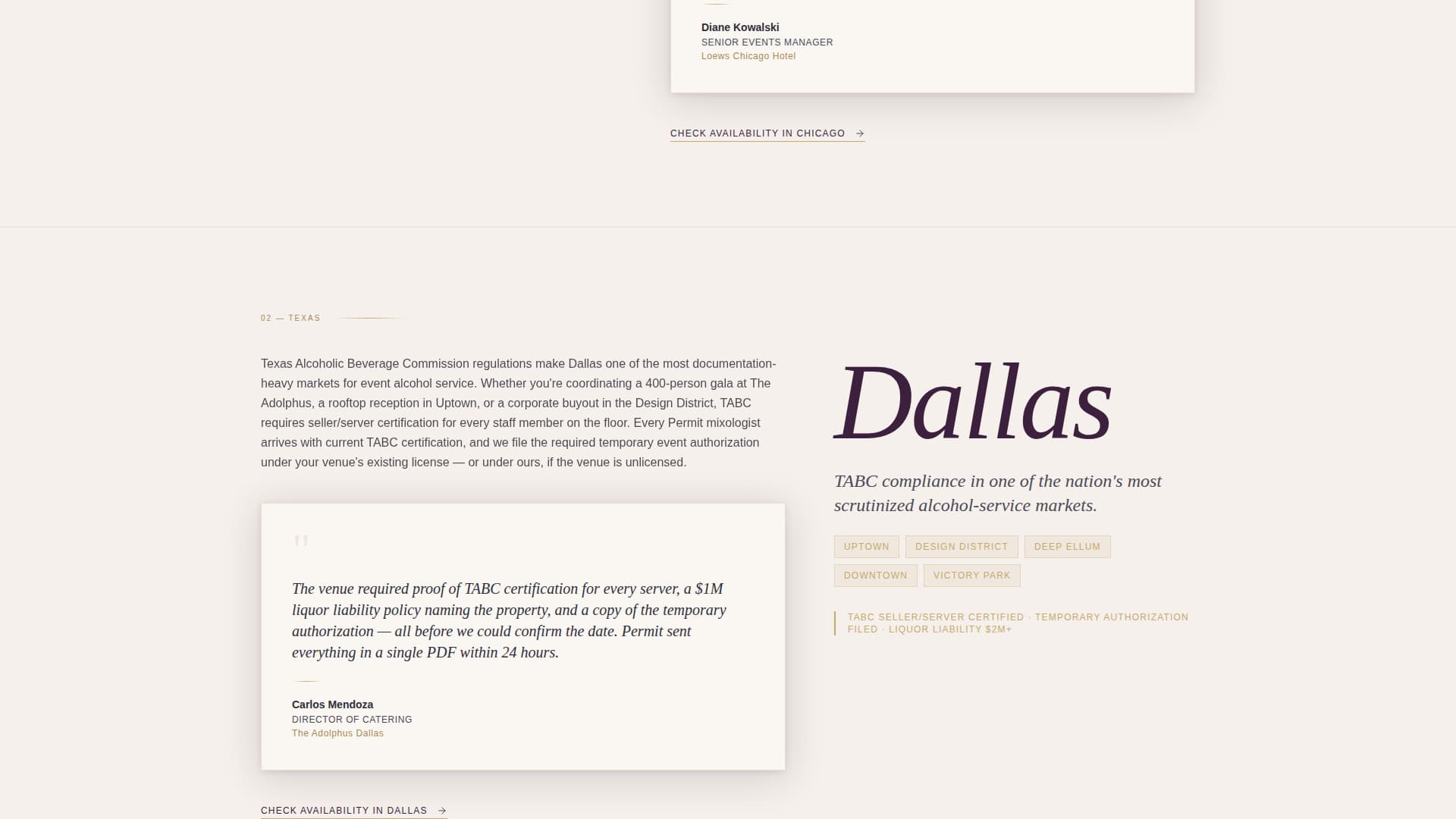 Permit - Authoritative Bartender Landing Page Template