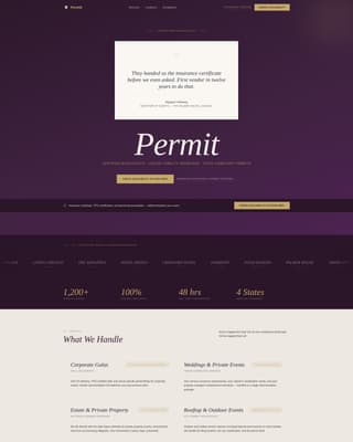 Permit - Authoritative Bartender Landing Page Template