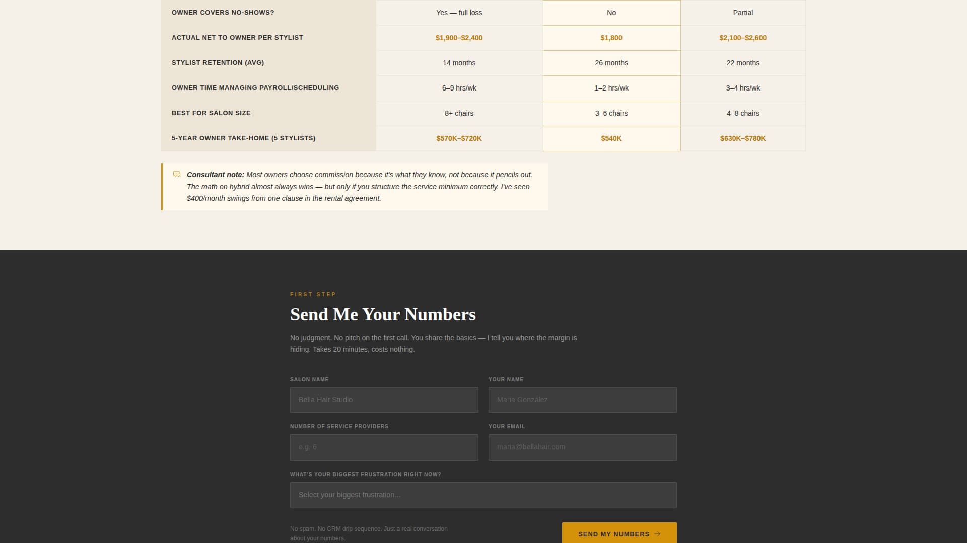 Salon - Profitfocused Consulting Landing Page Template
