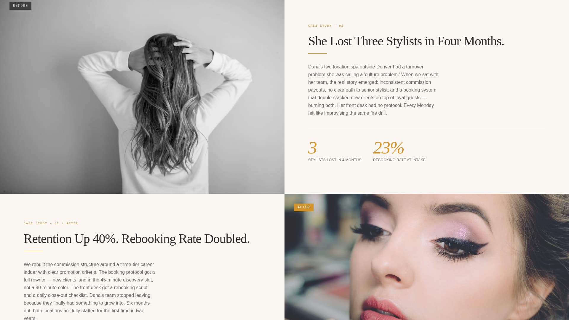 Chair - Editorial Salon Landing Page Template