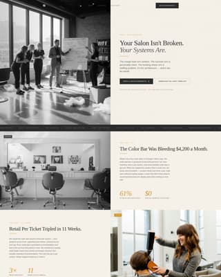 Chair - Editorial Salon Landing Page Template