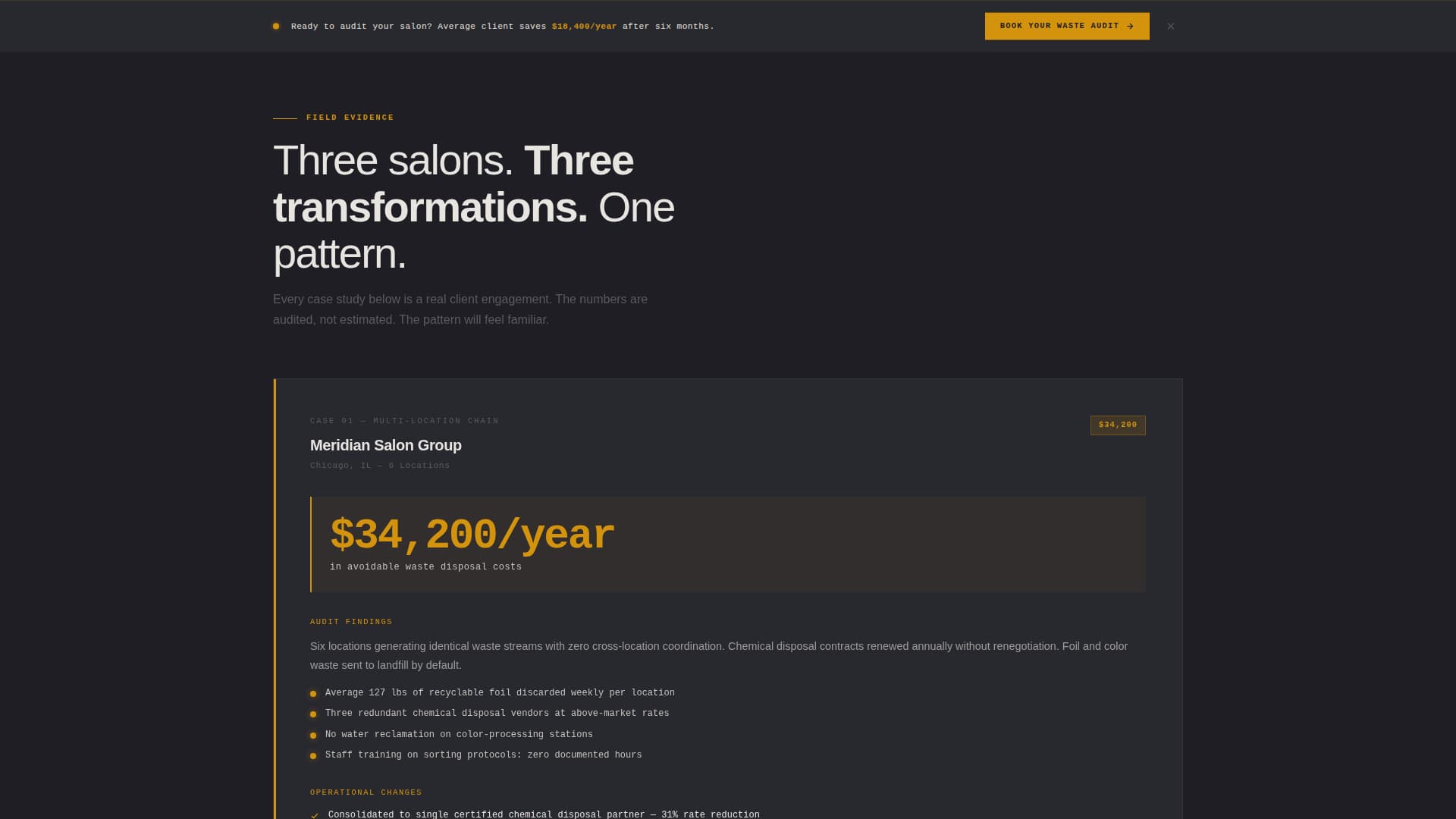 Sustain - Precision Salonsustainability Landing Page Template