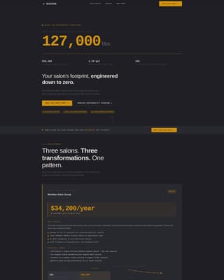 Sustain - Precision Salonsustainability Landing Page Template