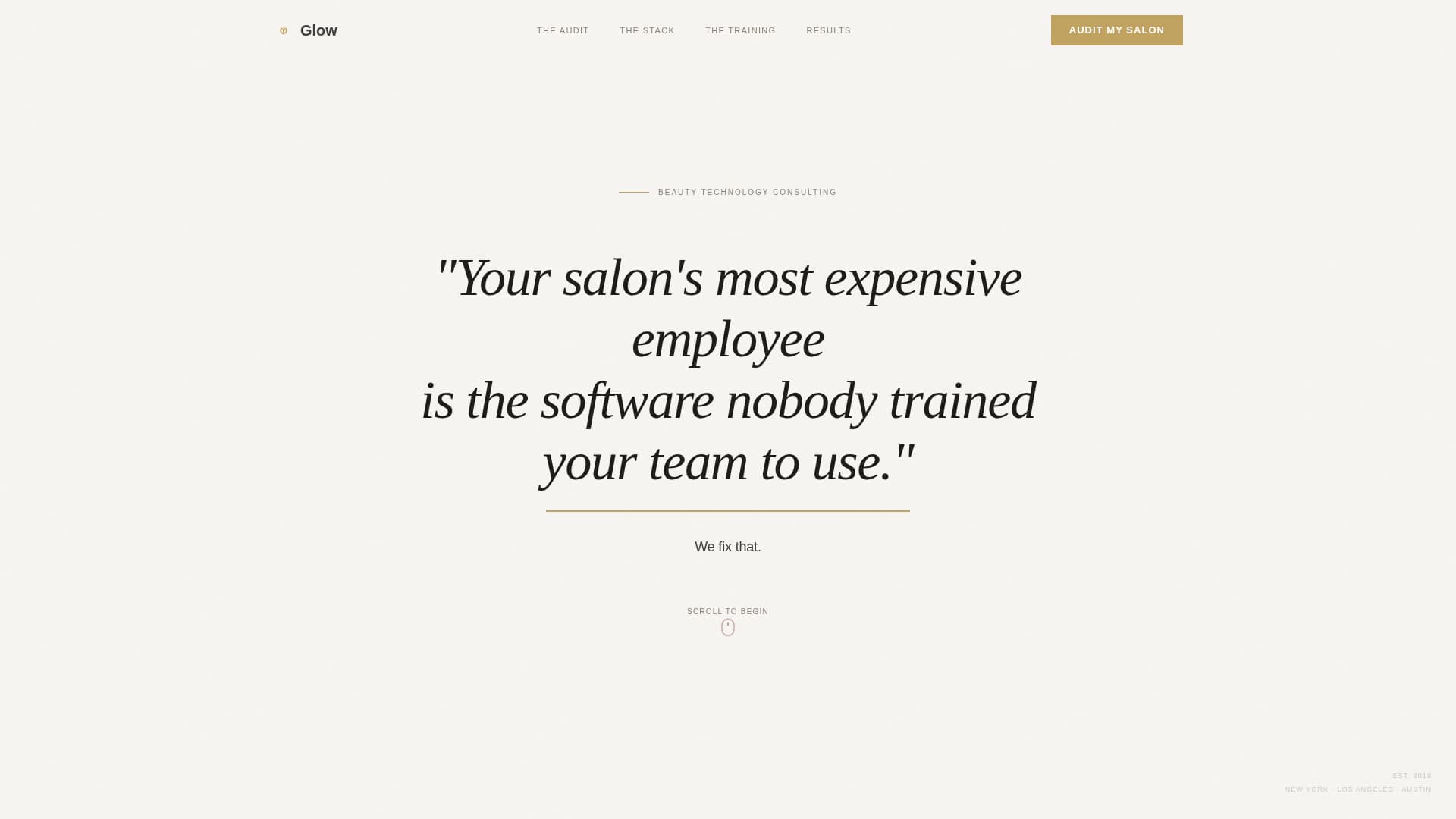 Glow - Authoritative Beautytech Landing Page Template
