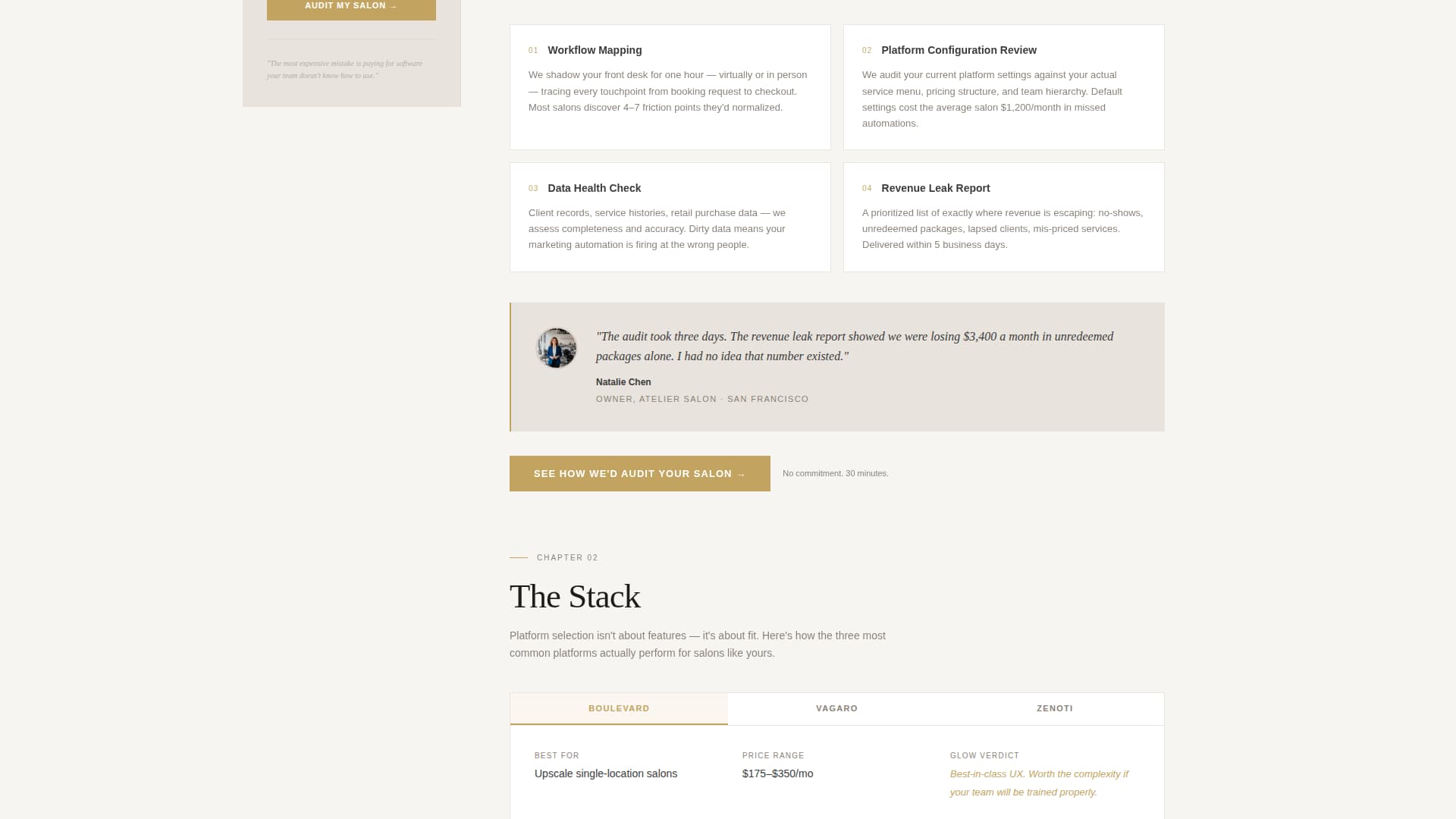 Glow - Authoritative Beautytech Landing Page Template