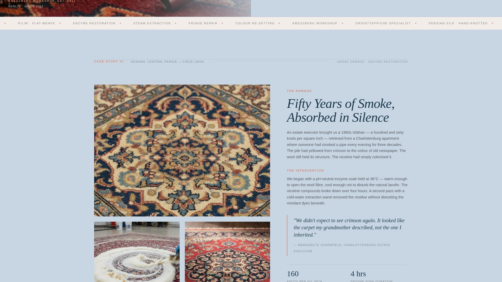 Weave - Editorial Carpetcleaning Landing Page Template