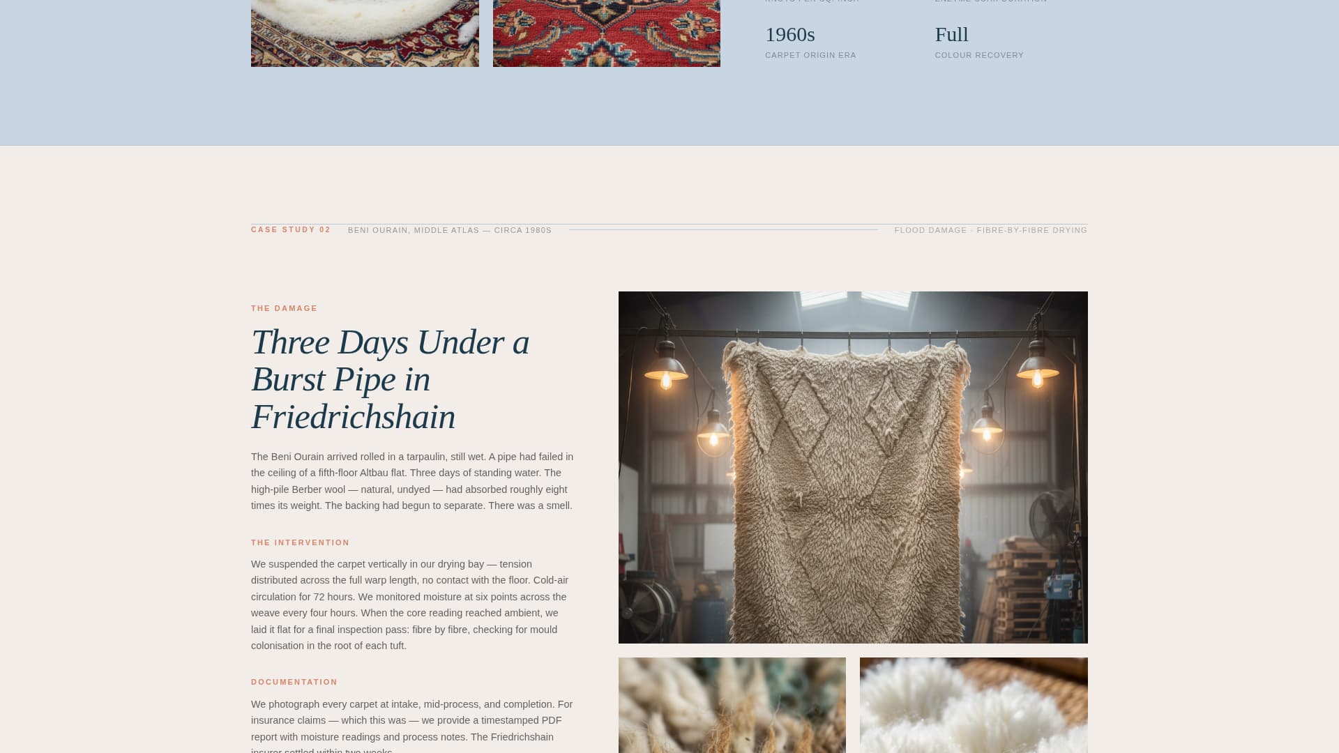 Weave - Editorial Carpetcleaning Landing Page Template
