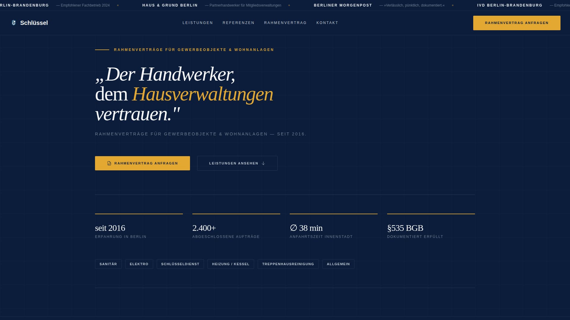 Schlssel - Authoritative Handyman Landing Page Template