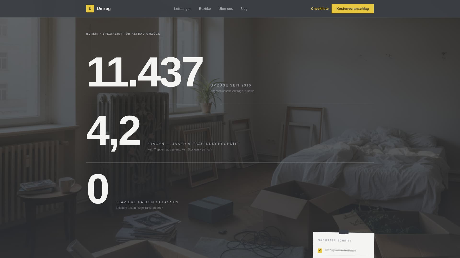 Umzug - Trusted Moving Landing Page Template