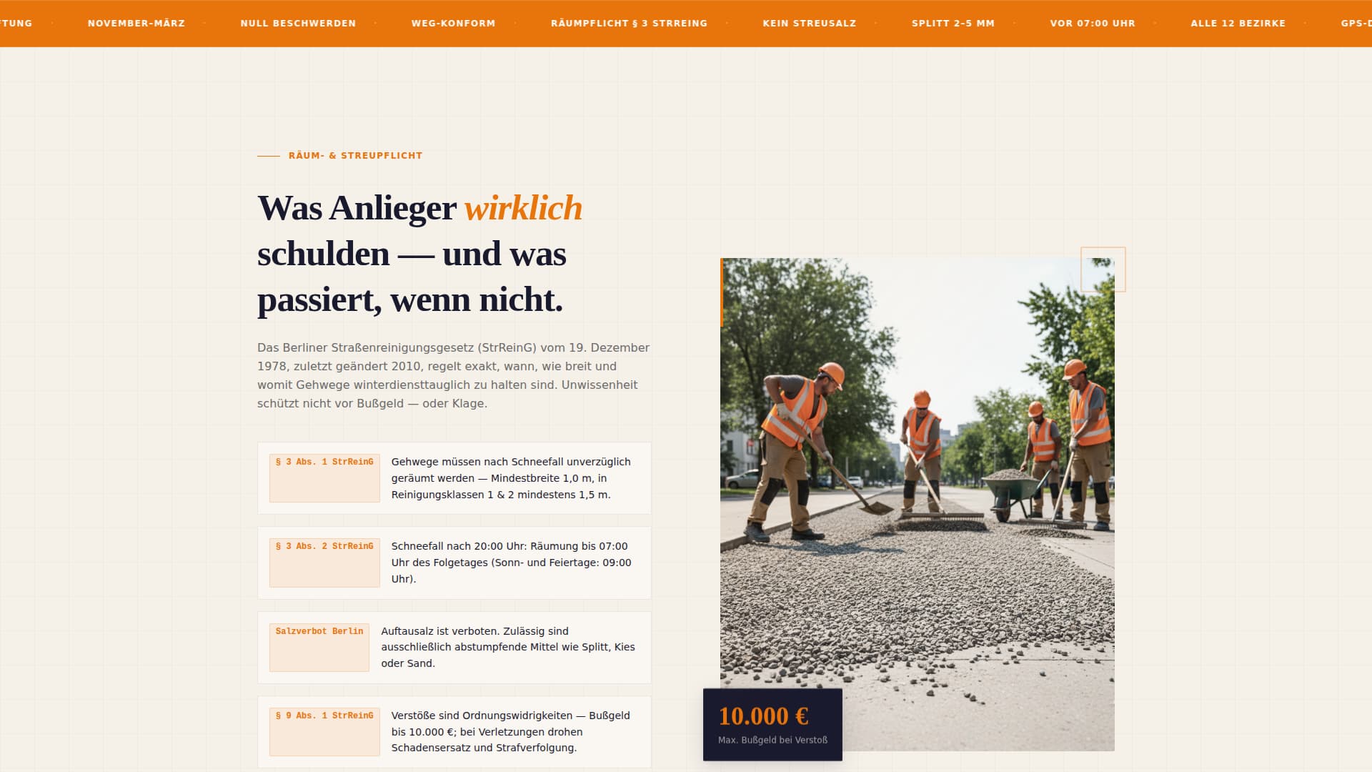 Rumen - Authoritative Winterdienst Landing Page Template