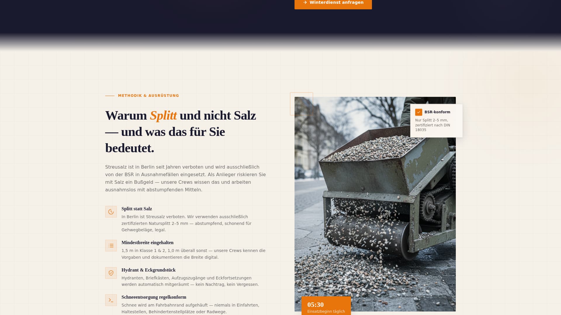 Rumen - Authoritative Winterdienst Landing Page Template