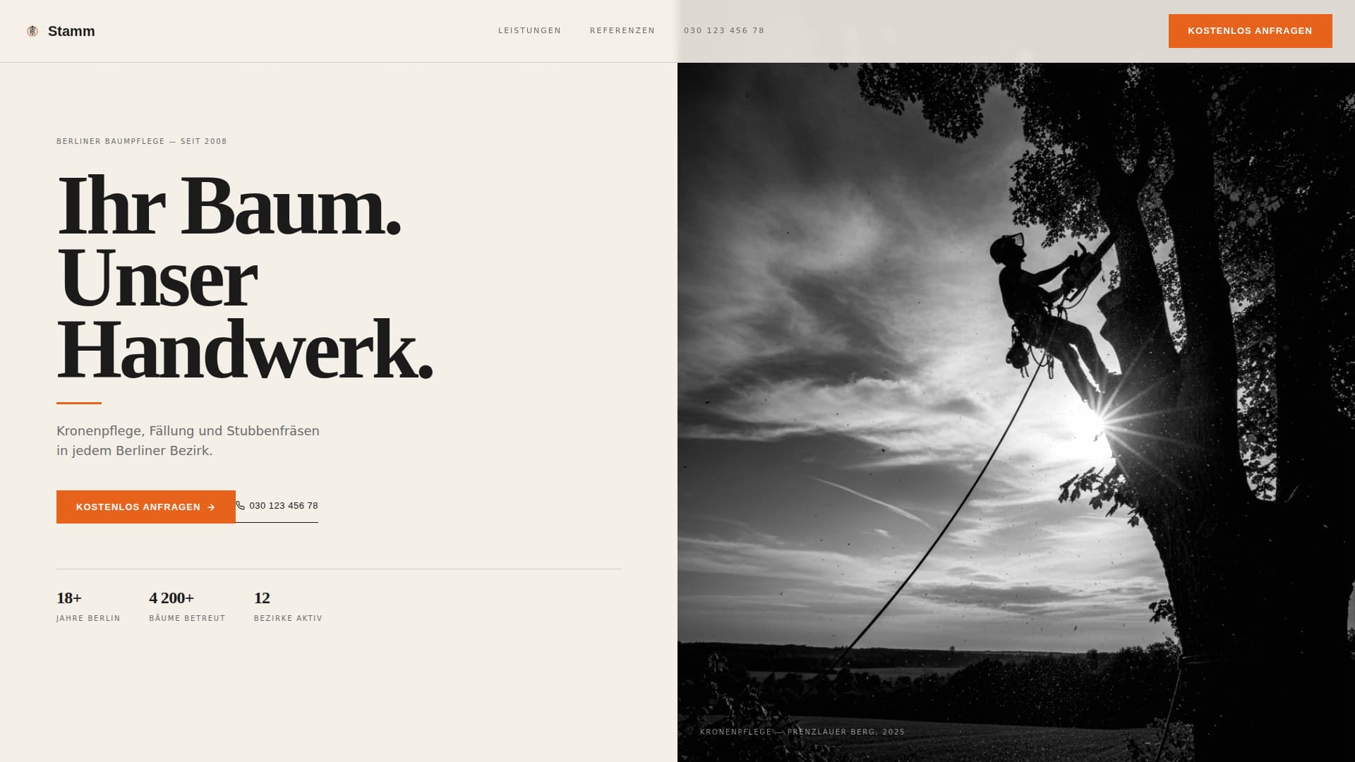 Berlin - Modern Tree Landing Page Template