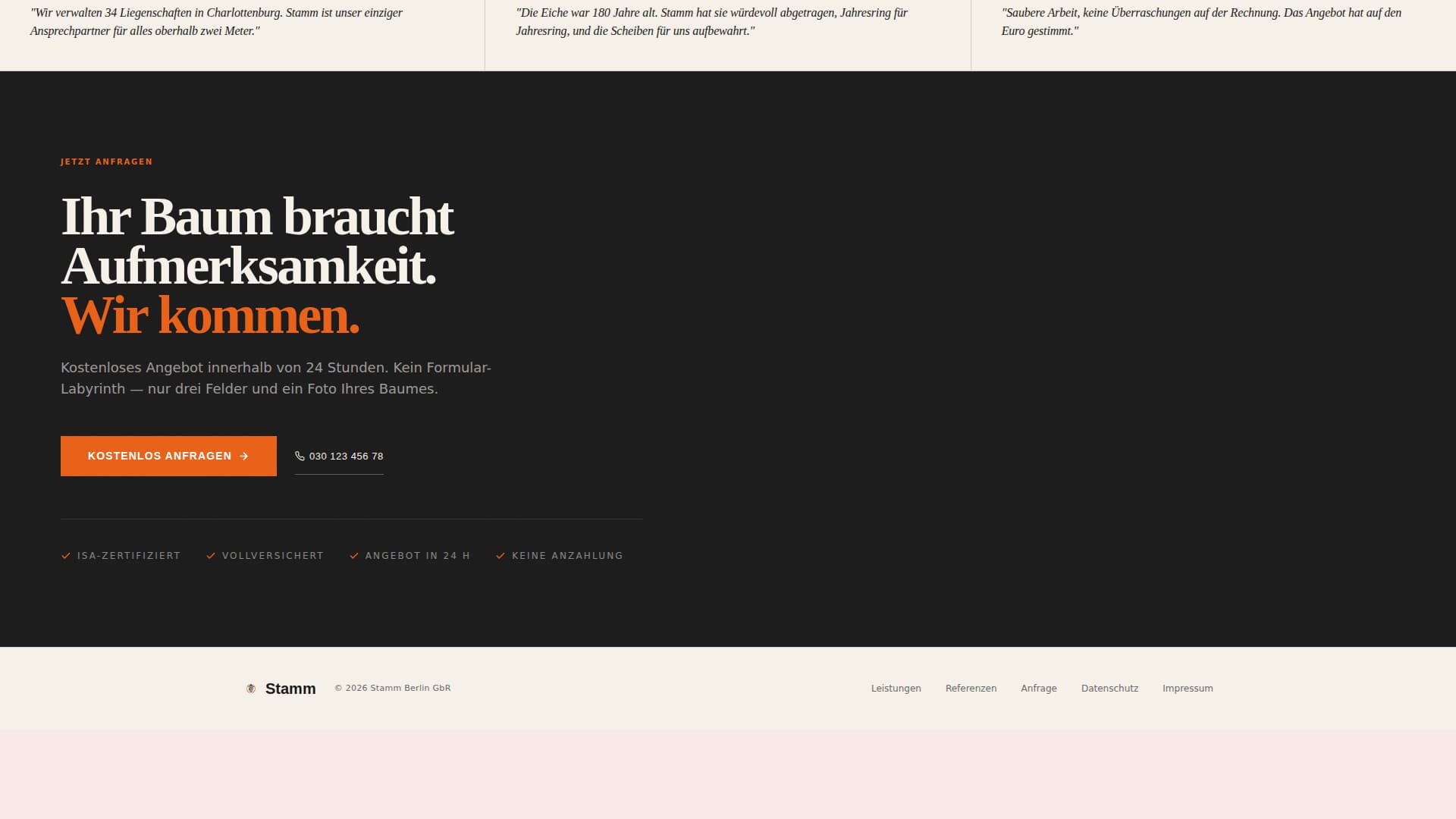 Berlin - Modern Tree Landing Page Template
