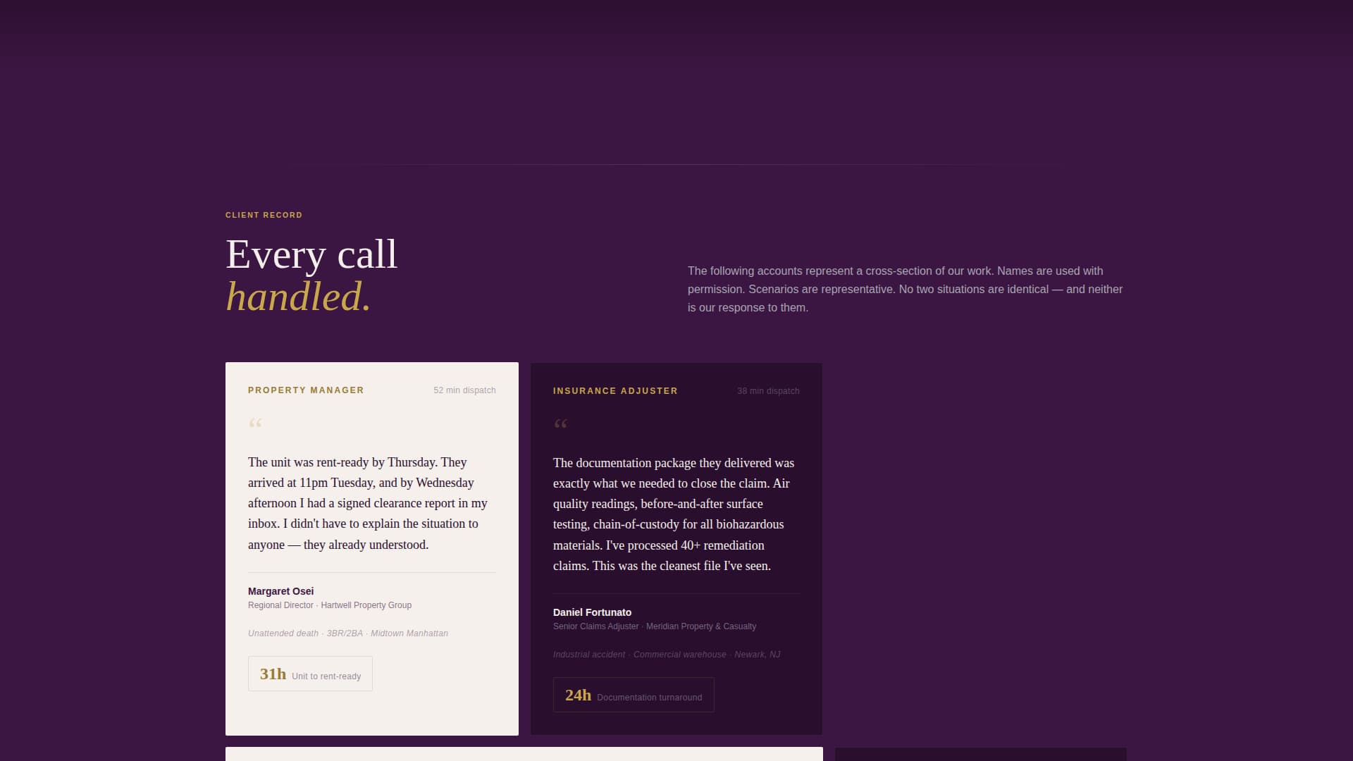 Remediate - Trusted Biohazard Landing Page Template