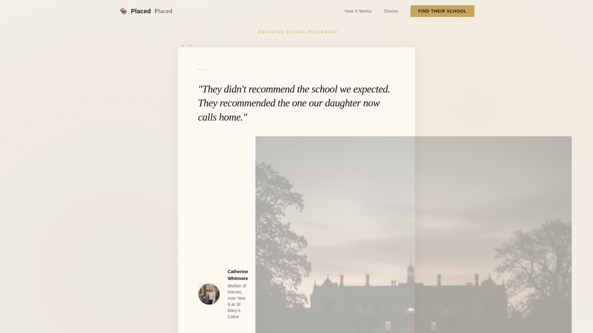 Placed - Trusted Boardingschool Landing Page Template