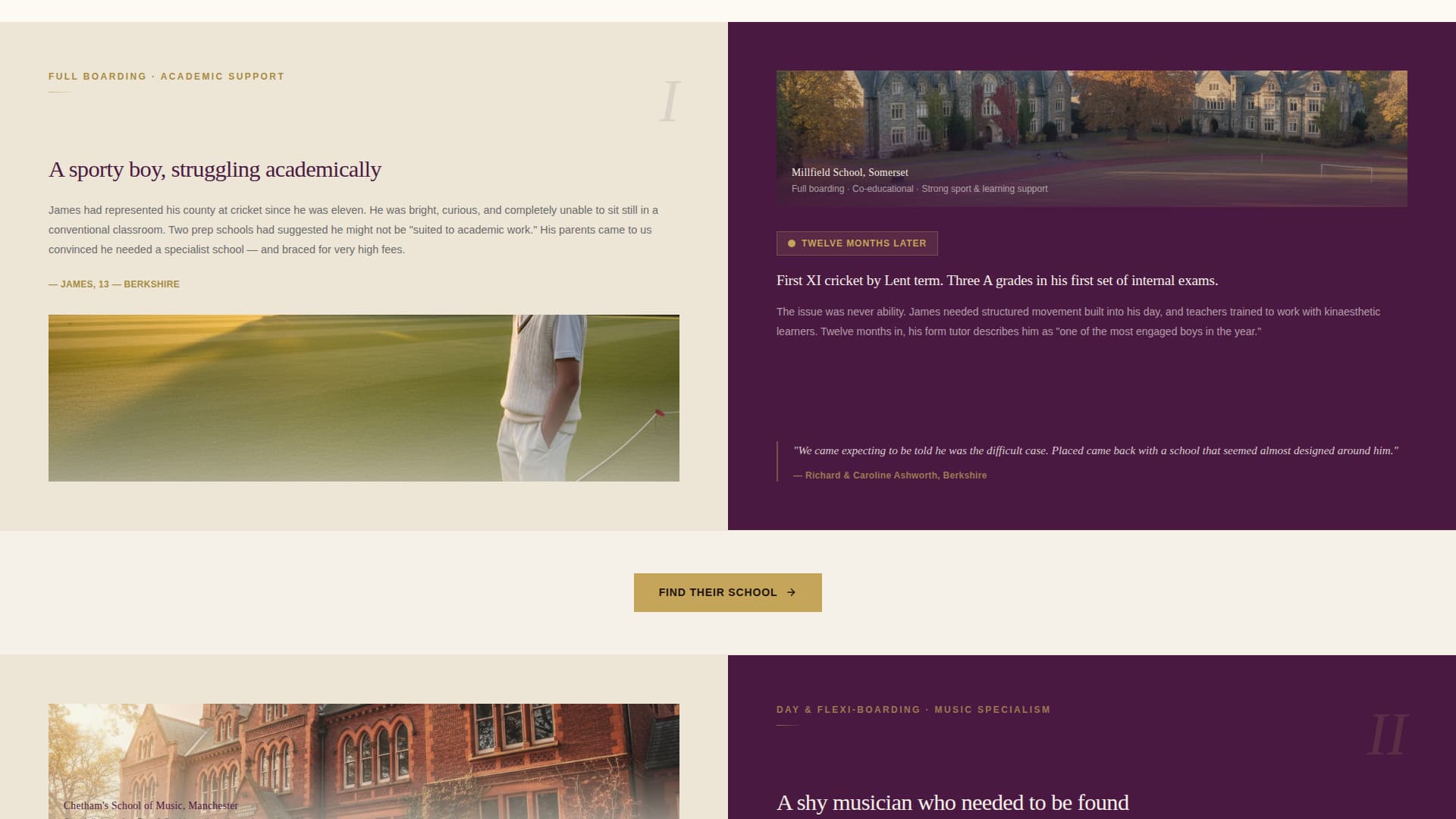 Placed - Trusted Boardingschool Landing Page Template